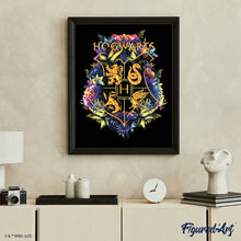 Carica l'immagine nel visualizzatore di Gallery, Dipingere con i numeri - Harry Potter - Stemma floreale di Hogwarts