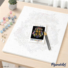 Carica l'immagine nel visualizzatore di Gallery, Dipingere con i numeri - Harry Potter - Stemma floreale di Hogwarts