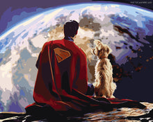 Carica l'immagine nel visualizzatore di Gallery, Dipingere con i numeri - Superman e Krypto Figured'Art