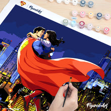 Carica l'immagine nel visualizzatore di Gallery, Dipingere con i numeri - Superman e Lois nel cielo