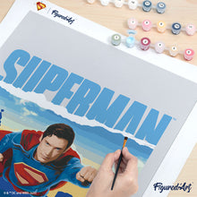Carica l'immagine nel visualizzatore di Gallery, Dipingere con i numeri - Superman con lo skyline