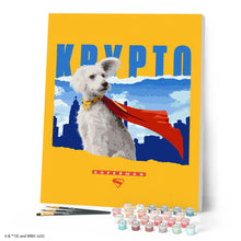 Carica l'immagine nel visualizzatore di Gallery, Dipingere con i numeri - Superman - Krypto con lo skyline