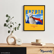 Carica l'immagine nel visualizzatore di Gallery, Dipingere con i numeri - Superman - Krypto con lo skyline