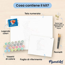 Carica l'immagine nel visualizzatore di Gallery, Dipingere con i numeri - Superman - Krypto con lo scudo “S”