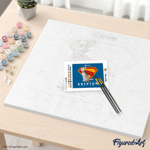 Carica l'immagine nel visualizzatore di Gallery, Dipingere con i numeri - Superman - Krypto con lo scudo “S”