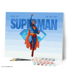 Carica l'immagine nel visualizzatore di Gallery, Dipingere con i numeri - Superman in volo nel cielo