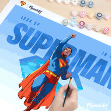 Carica l'immagine nel visualizzatore di Gallery, Dipingere con i numeri - Superman in volo nel cielo