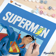 Carica l'immagine nel visualizzatore di Gallery, Dipingere con i numeri - Superman in corsa