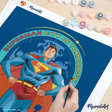 Carica l'immagine nel visualizzatore di Gallery, Dipingere con i numeri - Superman - Città del domani