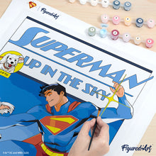 Carica l'immagine nel visualizzatore di Gallery, Dipingere con i numeri - Superman nel cielo