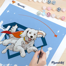 Carica l'immagine nel visualizzatore di Gallery, Dipingere con i numeri - Superman - Krypto in volo