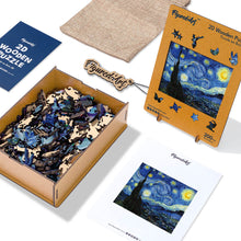 Carica l&#39;immagine nel visualizzatore di Gallery, Puzzle in Legno Adulti - La notte stellata di Van Gogh