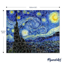 Carica l&#39;immagine nel visualizzatore di Gallery, Puzzle in Legno Adulti - La notte stellata di Van Gogh
