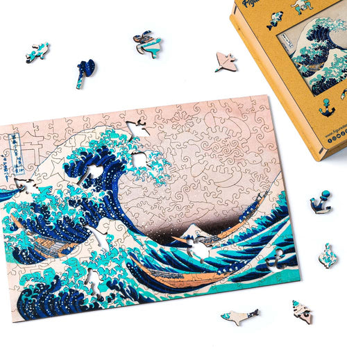Puzzle in Legno Adulti - La grande onda di Kanagawa di Hokusai