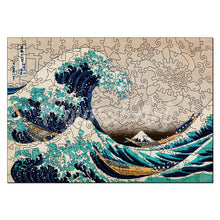 Carica l&#39;immagine nel visualizzatore di Gallery, Puzzle in Legno Adulti - La grande onda di Kanagawa di Hokusai