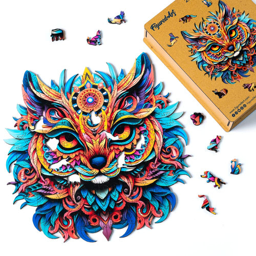 Puzzle in Legno Adulti - Gatto Mandala