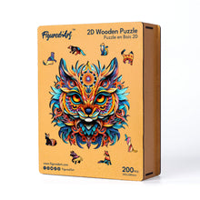 Carica l&#39;immagine nel visualizzatore di Gallery, Puzzle in Legno Adulti - Gatto Mandala