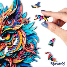 Carica l&#39;immagine nel visualizzatore di Gallery, Puzzle in Legno Adulti - Gatto Mandala