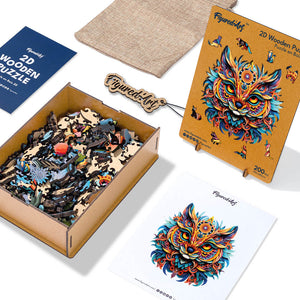 Puzzle in Legno Adulti - Gatto Mandala