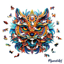 Carica l&#39;immagine nel visualizzatore di Gallery, Puzzle in Legno Adulti - Gatto Mandala