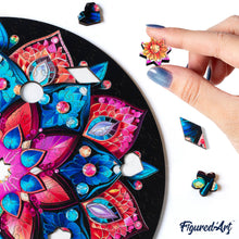 Carica l&#39;immagine nel visualizzatore di Gallery, Puzzle in Legno Adulti - Caleidoscopio Mandala