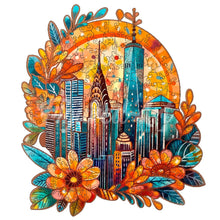 Carica l&#39;immagine nel visualizzatore di Gallery, Puzzle in Legno Adulti - Paesaggio urbano floreale