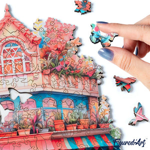 Puzzle in Legno Adulti - Fiorista Fantasiosa