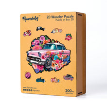 Carica l'immagine nel visualizzatore di Gallery, Puzzle in Legno Adulti - Auto Floreale Vintage