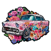 Carica l'immagine nel visualizzatore di Gallery, Puzzle in Legno Adulti - Auto Floreale Vintage