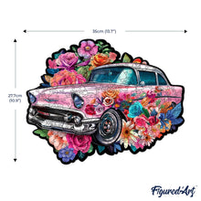 Carica l'immagine nel visualizzatore di Gallery, Puzzle in Legno Adulti - Auto Floreale Vintage