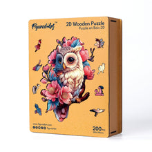 Carica l&#39;immagine nel visualizzatore di Gallery, Puzzle in Legno Adulti - Gufo Floreale