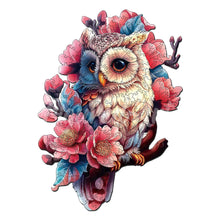 Carica l&#39;immagine nel visualizzatore di Gallery, Puzzle in Legno Adulti - Gufo Floreale