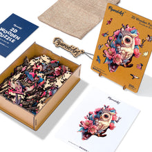 Carica l&#39;immagine nel visualizzatore di Gallery, Puzzle in Legno Adulti - Gufo Floreale