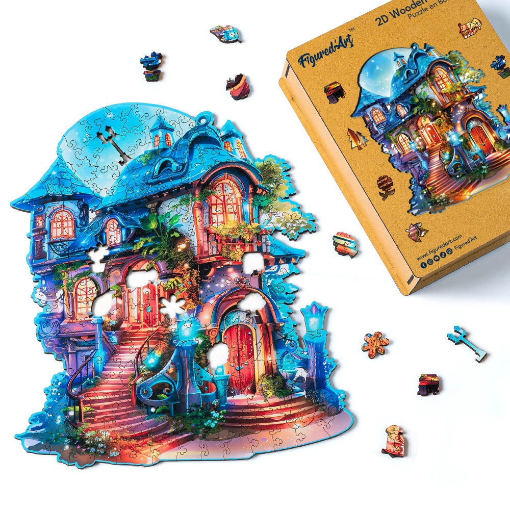 Homewit Puzzle In Legno Per Adulti 200 Pezzi 28x28 Cm: Figura Animale, Taglio Laser, Regalo Unico In Confezione Regalo
