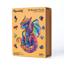 Carica l&#39;immagine nel visualizzatore di Gallery, Puzzle in Legno Adulti - Drago Vivace