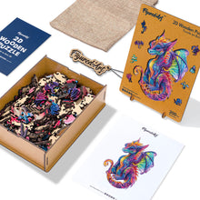 Carica l&#39;immagine nel visualizzatore di Gallery, Puzzle in Legno Adulti - Drago Vivace