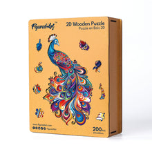 Carica l&#39;immagine nel visualizzatore di Gallery, Puzzle in Legno Adulti - Pavone