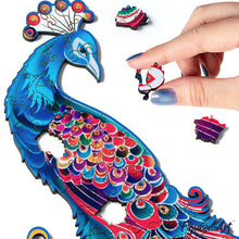 Carica l&#39;immagine nel visualizzatore di Gallery, Puzzle in Legno Adulti - Pavone