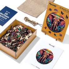 Carica l&#39;immagine nel visualizzatore di Gallery, Puzzle in Legno Adulti - Elefante Tribale