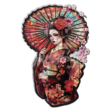 Carica l&#39;immagine nel visualizzatore di Gallery, Puzzle in Legno Adulti - Geisha con Parasole