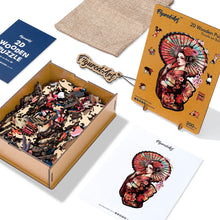 Carica l&#39;immagine nel visualizzatore di Gallery, Puzzle in Legno Adulti - Geisha con Parasole