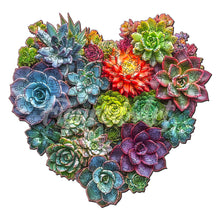 Carica l&#39;immagine nel visualizzatore di Gallery, Puzzle in Legno Adulti - Cuore di Succulente