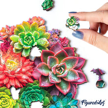 Carica l&#39;immagine nel visualizzatore di Gallery, Puzzle in Legno Adulti - Cuore di Succulente