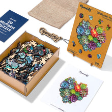 Carica l&#39;immagine nel visualizzatore di Gallery, Puzzle in Legno Adulti - Cuore di Succulente