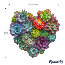 Carica l&#39;immagine nel visualizzatore di Gallery, Puzzle in Legno Adulti - Cuore di Succulente