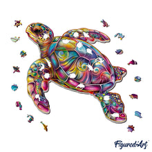 Carica l&#39;immagine nel visualizzatore di Gallery, Puzzle in Legno Adulti - Tartaruga marina