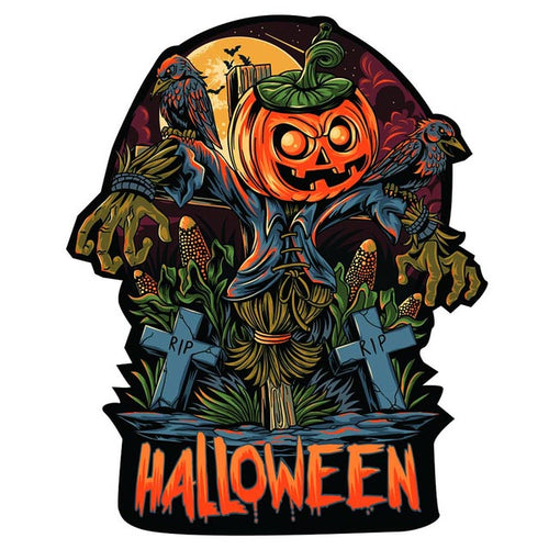 Puzzle 2D in legno - Spaventapasseri di Halloween