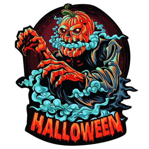Puzzle 2D in legno - Uomo Zucca di Halloween
