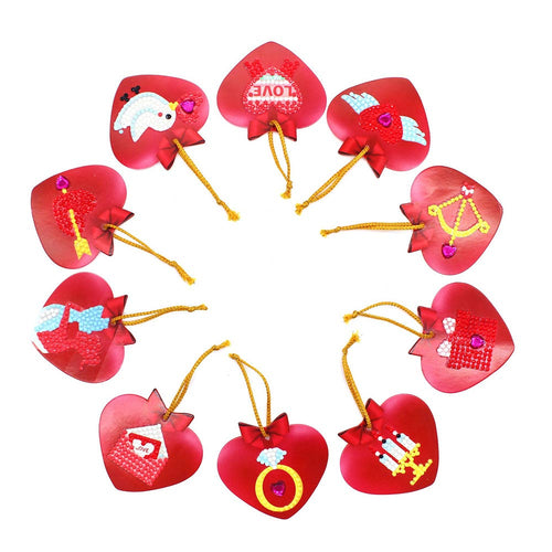 Ornamento di Albero di Natale Amore Set di 10 pezzi