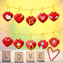 Carica l&#39;immagine nel visualizzatore di Gallery, Decorazioni a Cuore per Albero di Natale Set di 10 pezzi
